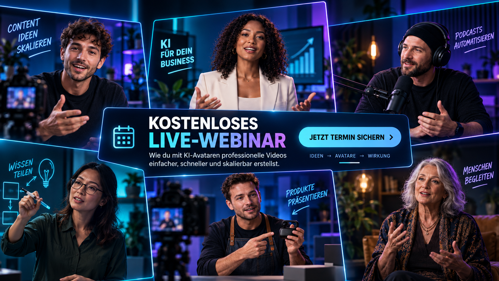 Kostenloses Live-Webinar zu KI-Avataren für Creator, Coaches und Unternehmen